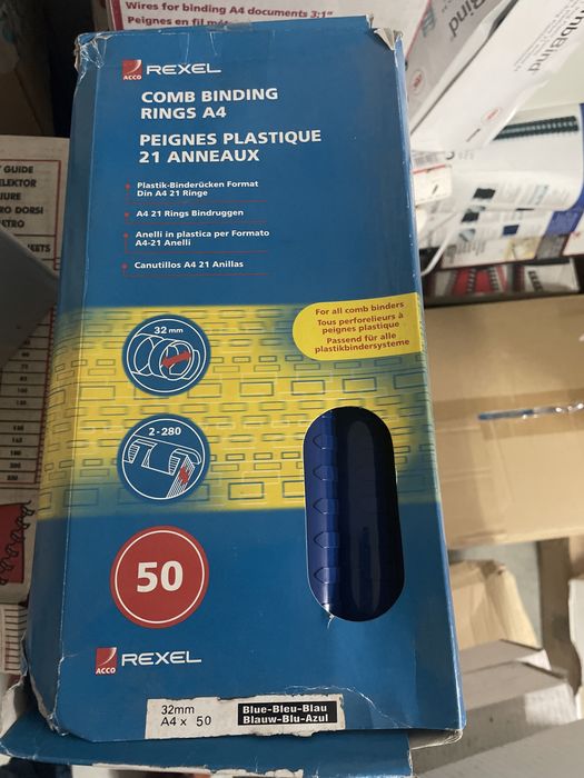 Material encadernação muitas argolas