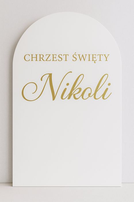 Napis na ściankę Naklejka Twój Dowolny Tekst Chrzest Komunia