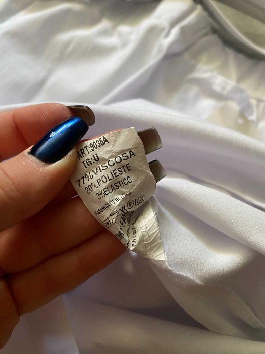 Spódnica biała midi długa z paskiem elegancka New Collection S