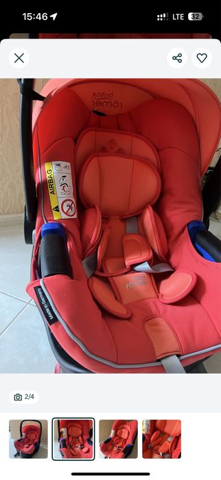 Автолюлька з базою isofix  Britax Römer Baby-Safe автокресло
