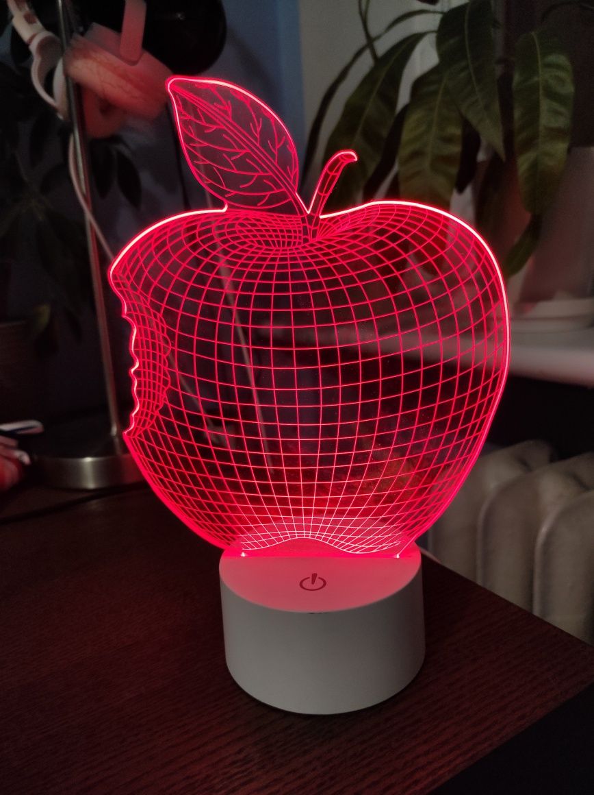 Multikolorowa lampka biurkowa LED Jabłko