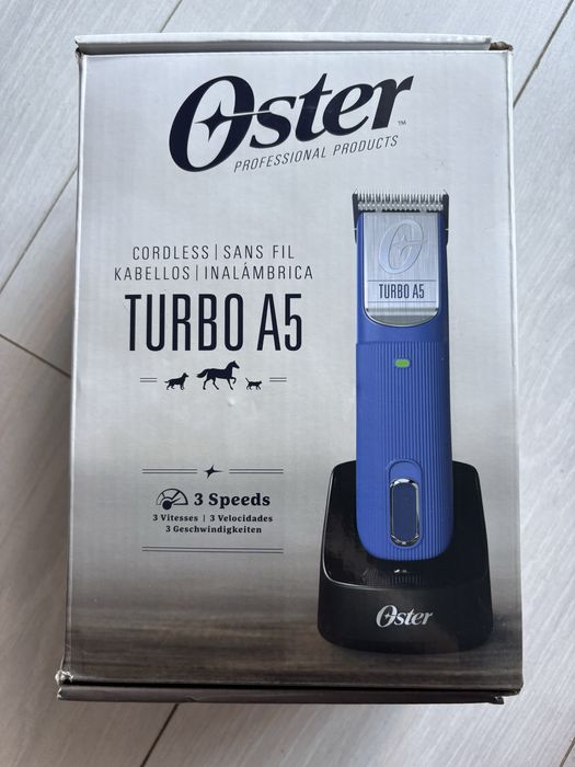 Oster Turbo A5 maszynka groomerska + ostrze Andis 7FC + nakładki Andis
