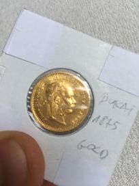 Złota moneta Dukat 1875 Austria stare bicie Unikat na Prezent