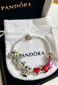 Nowość Bransoletka Pandora+Charms gratis! 18 cm