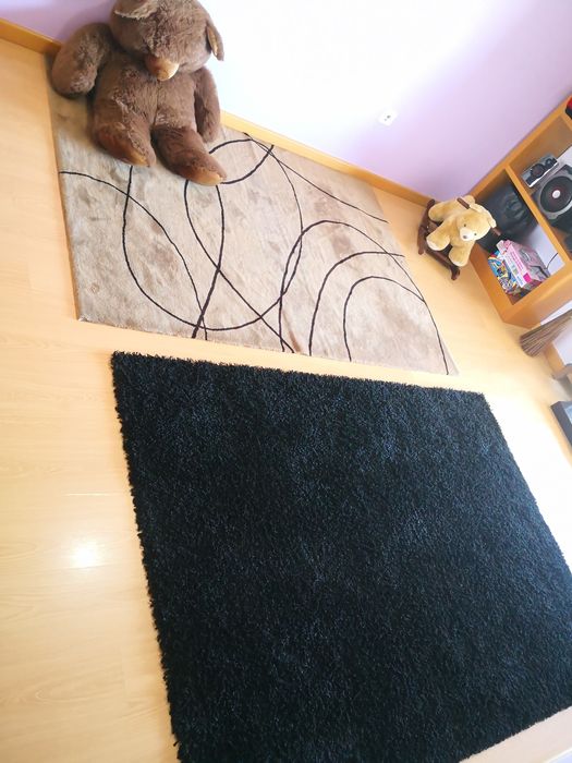 Carpete Tapete de cor Preta