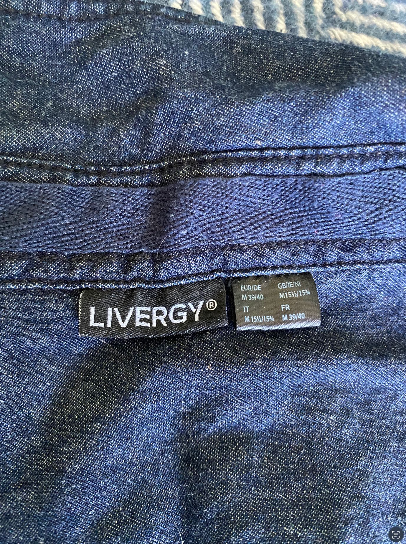 НОВА Джинсова сорочка чоловіча Livergy розмір М (Німеччина) рубашка