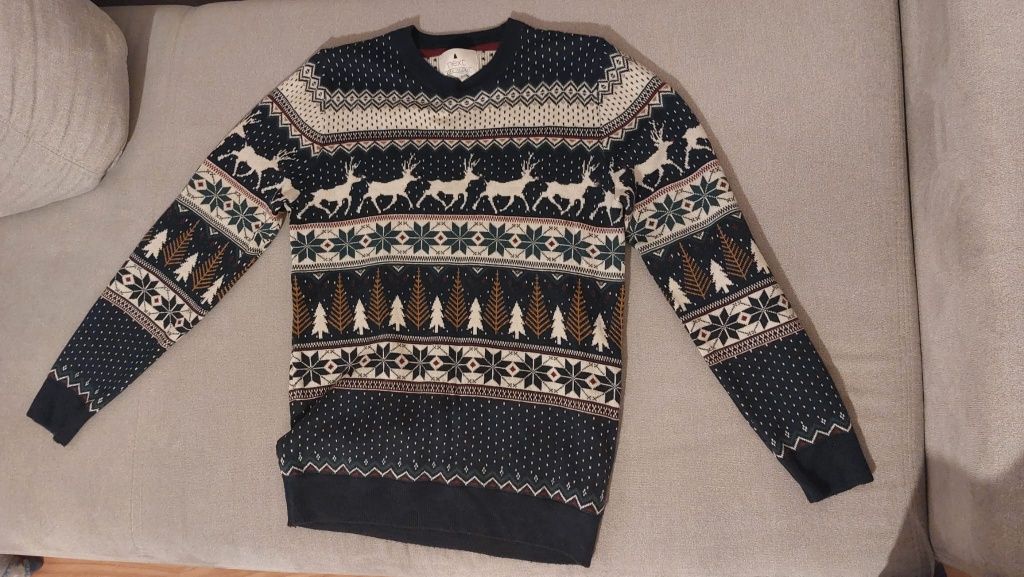 Sweter świąteczny skandynawski nord r S