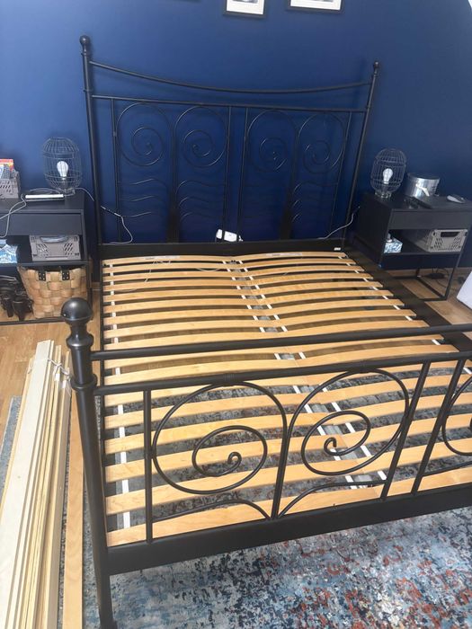 IKEA Metalowe łóżko