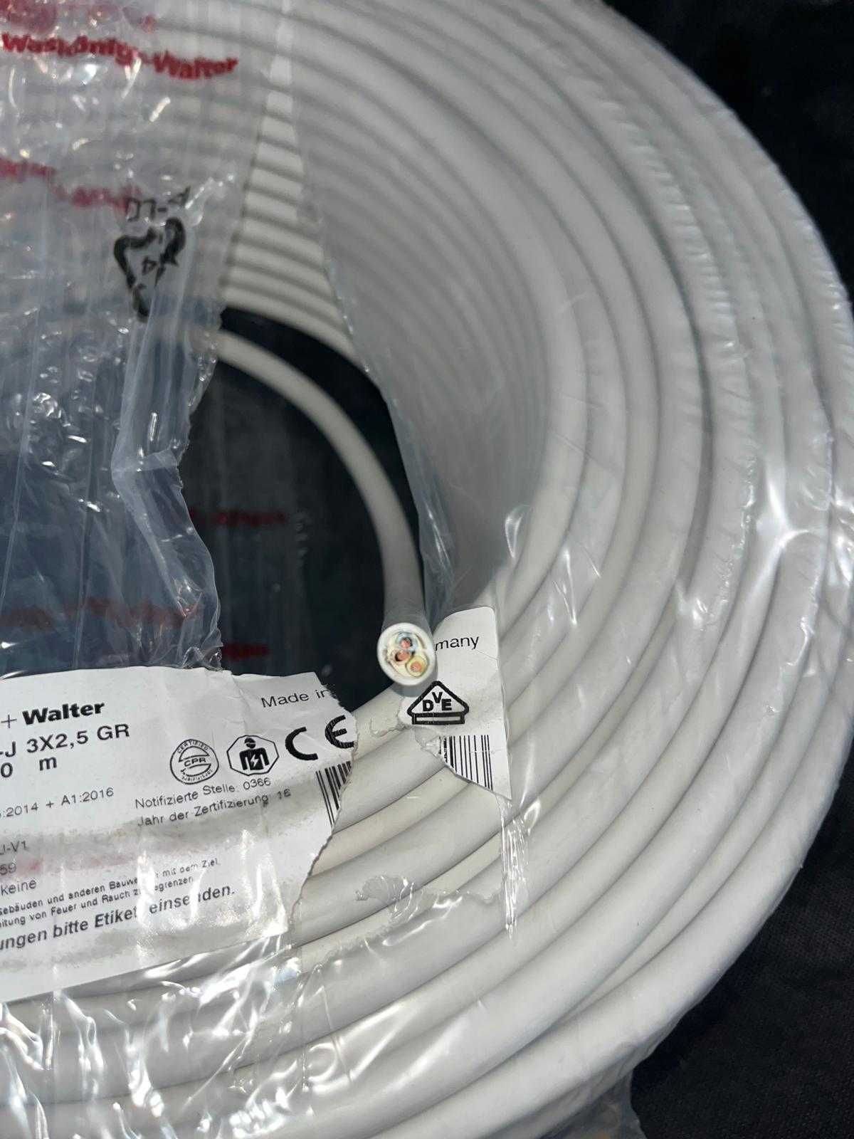 Przewód Nym-J 3X2,5 Mm² Waskönig-Walter sztywna miedź 200 M