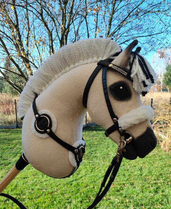 Konik Hobby Horse Fiord A4 ręcznie szyty z minky,zestaw z ogłowiem #34