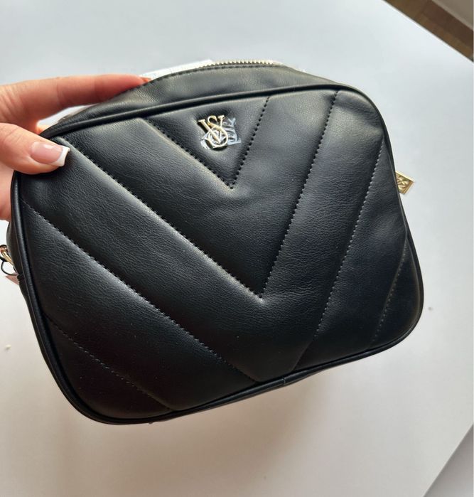 Жіноча сумка кросбоді через плече чорна victorias secret оригінал