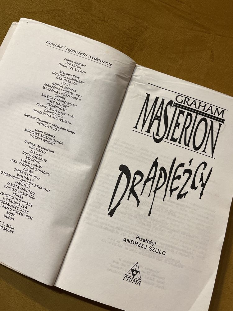 Drapieżcy Graham Masterton horror