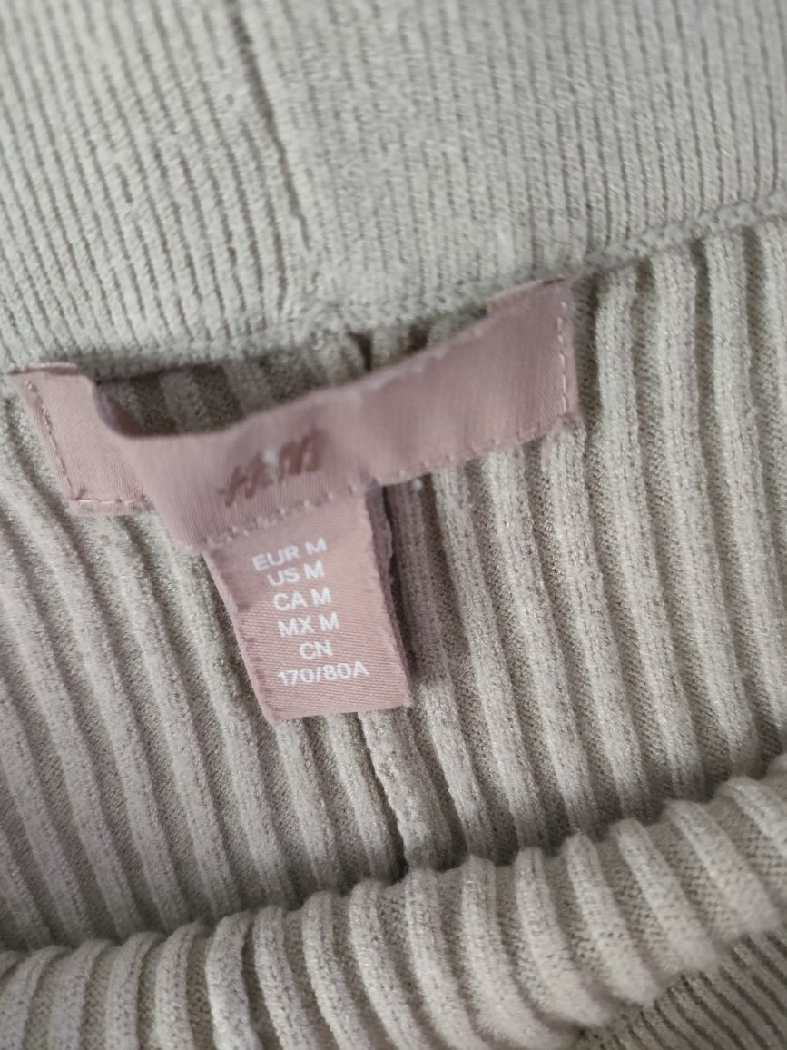 Cieplejsze prążkowane legginsy l