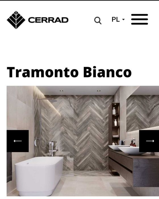 Tramonto bianco, płytki klinkierowe, cerrad