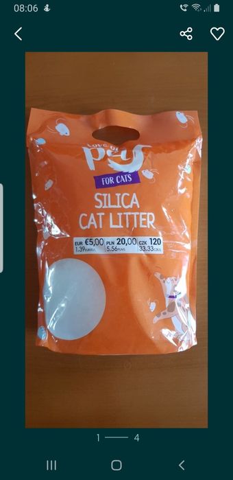 Żwirek dla kota silica