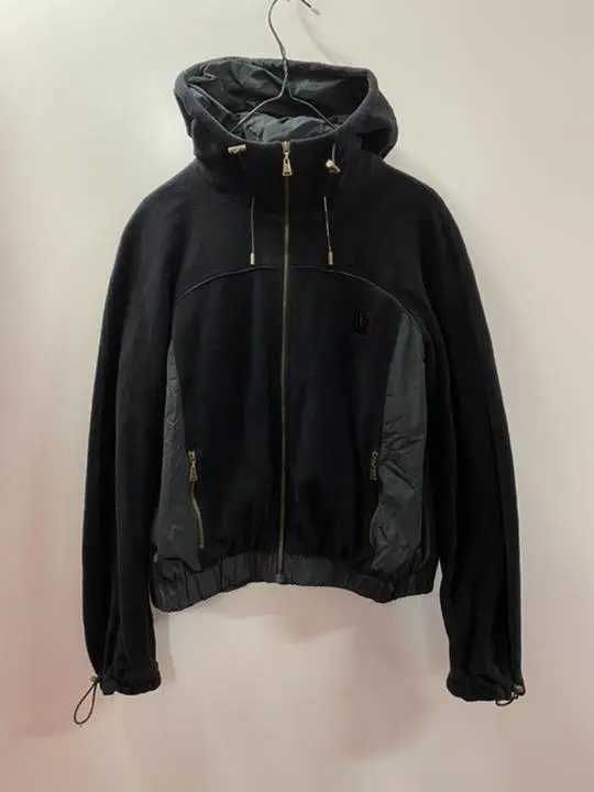 LOUIS VUITTON Hooded Hoodie Blouson Jacket S Black X Dark gray