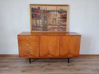 komoda szafka kredens szuflady prl fornir vintage