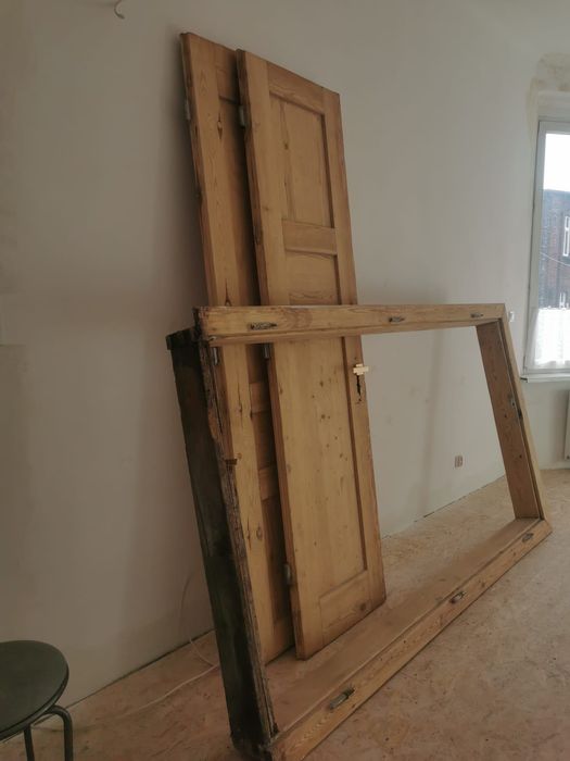 Drzwi drewniane + oscieznica, kontakt tylko olx