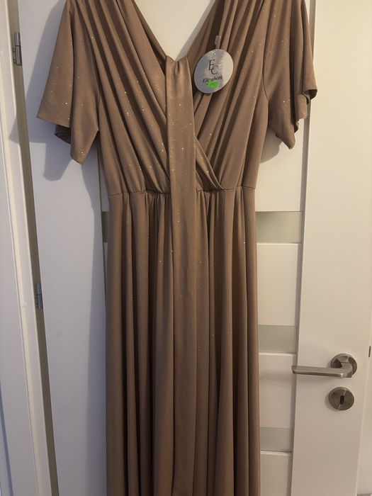 NOWA !!Sukienka wieczorowa mokka