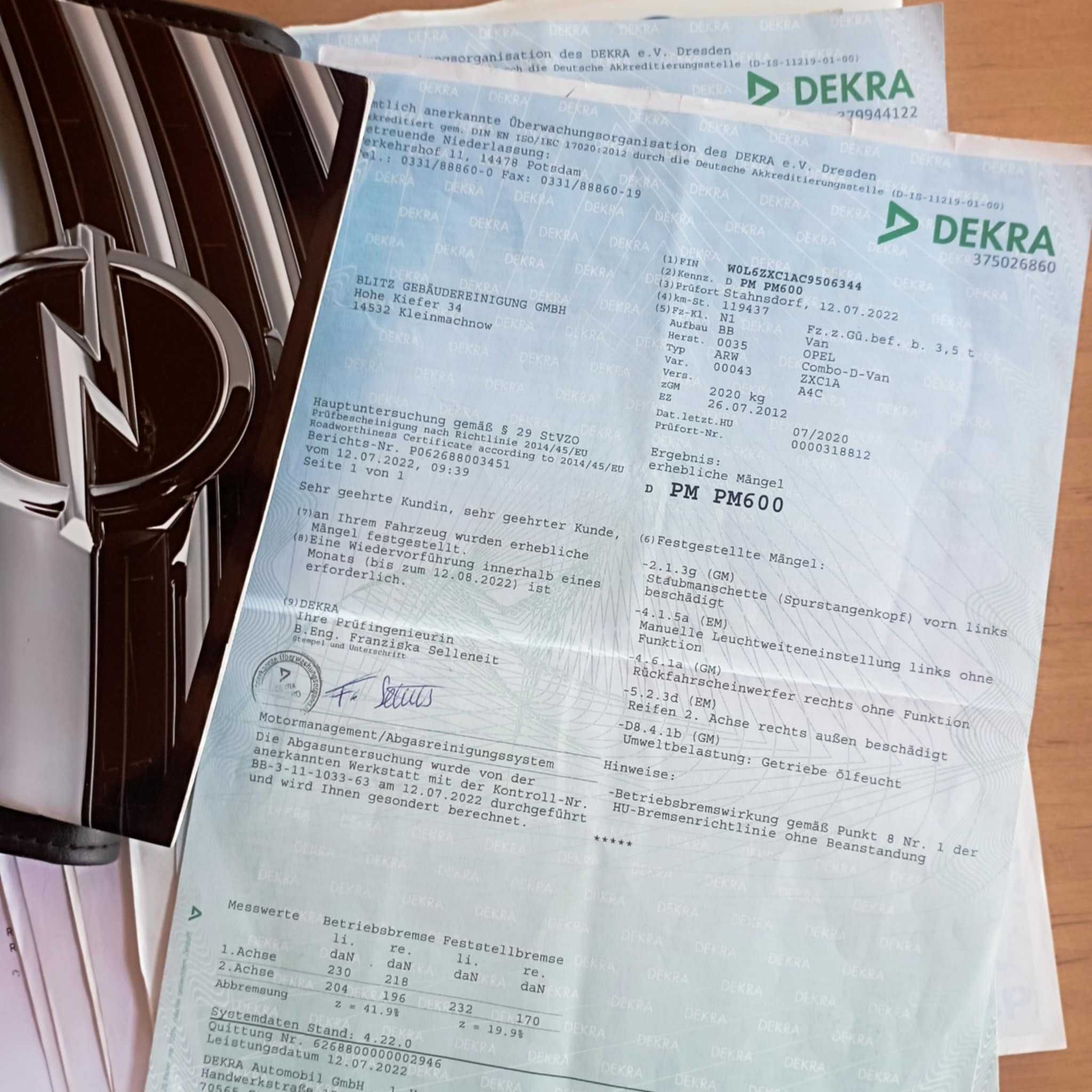 Opel Combo Van orginalny przebieg