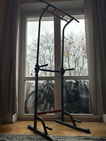 Drążek stacjonarny + poręcze do dipów Hop Sport