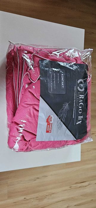 Kołdra Puchowa 200x220 cm –  Różowa, 100% Puch gęsi 100% Bawełna