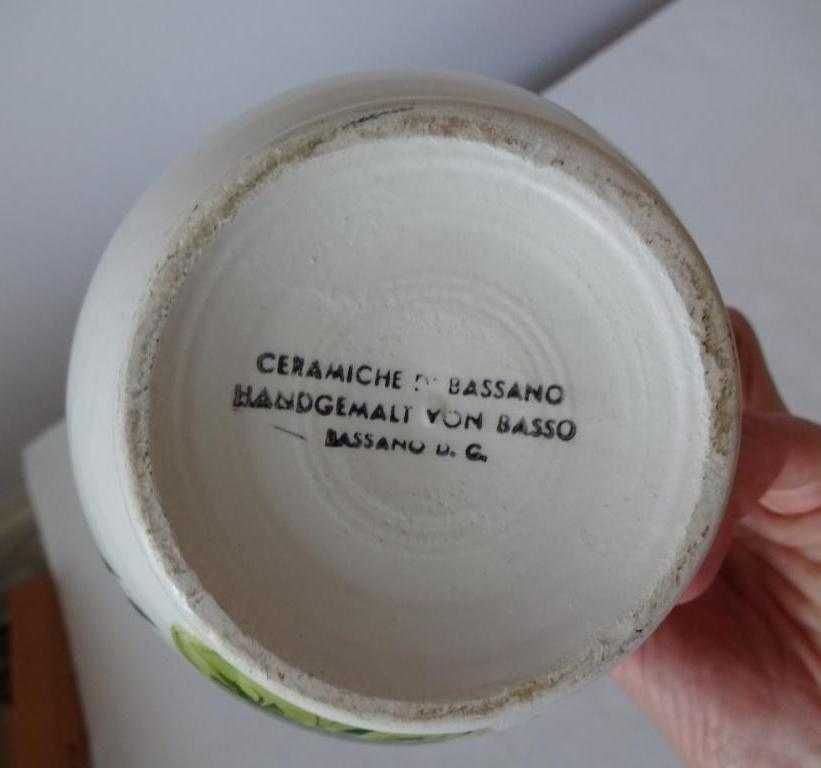 Dzbanek Kolorowy W Kwiaty – Wazon Ceramiczny, Uszy, Zgrabny - Śliczny