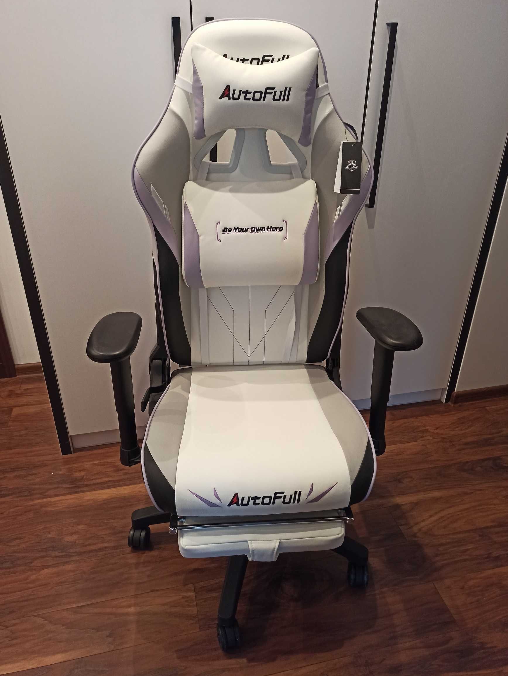 NOWY! AutoFull Fotel gamingowy rozkładany z szerszą poduszką
