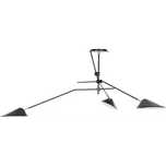 Nowoczesna loftowa lampa sufitowa Neron czarna metalowa 173x170x52cm