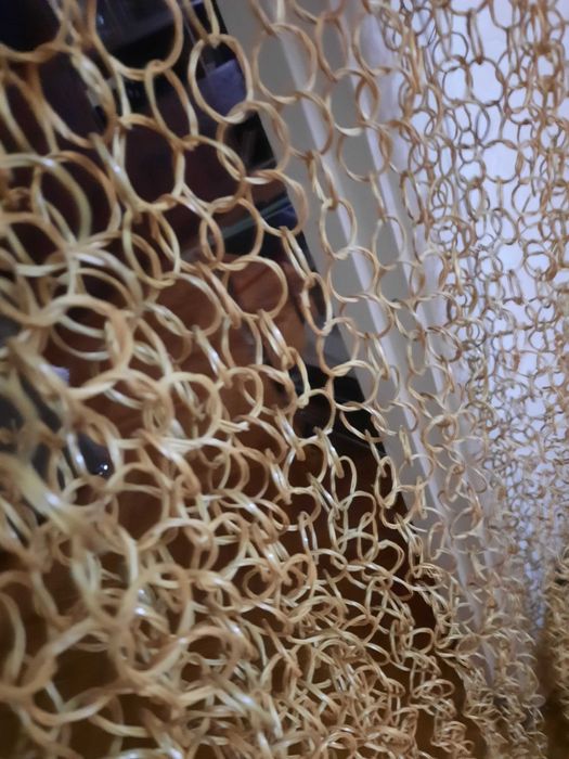 Шторы-колечки бамбук на дверной проем