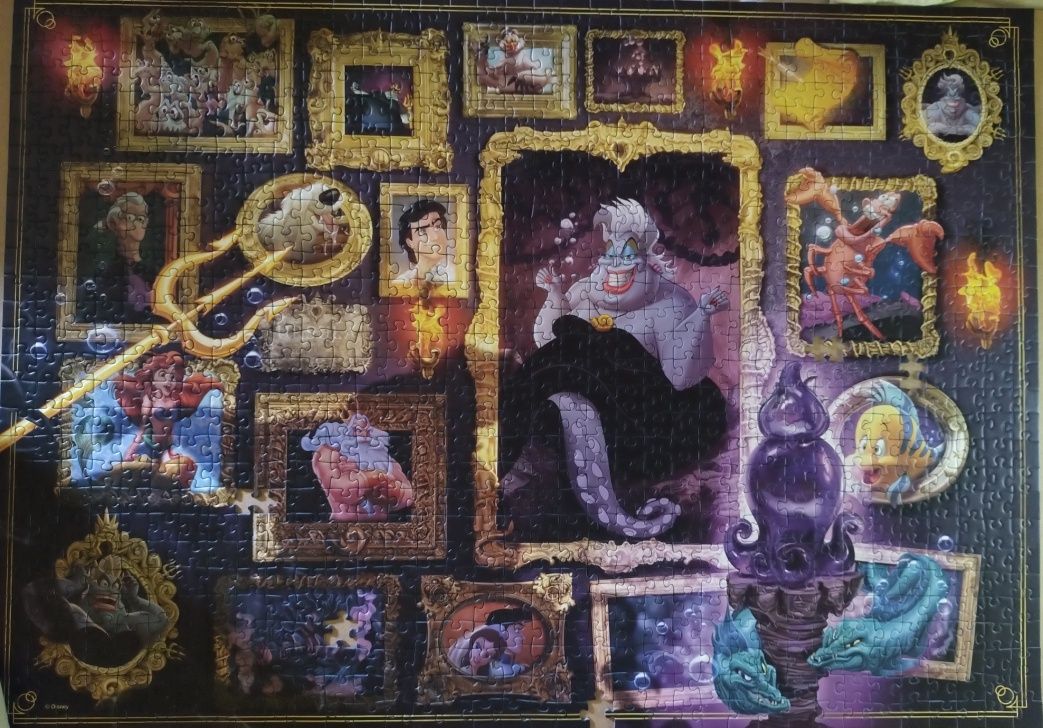 Puzzle Ravensburger 1000 elementów – Villainous URSZULA – z brakami