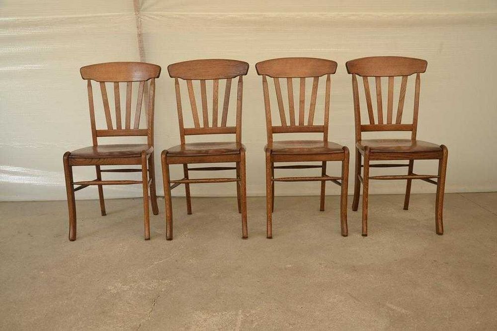 stylowe krzesła dębowe komplet 4 krzesła