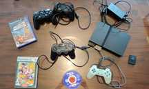 PlayStation 2 - PS2 Consola + Cartão de Memória + 5 jogos