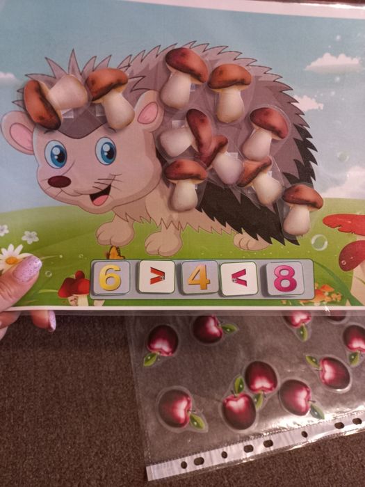 Ігри на ліпучках більше-меньше.Додавання та віднімання