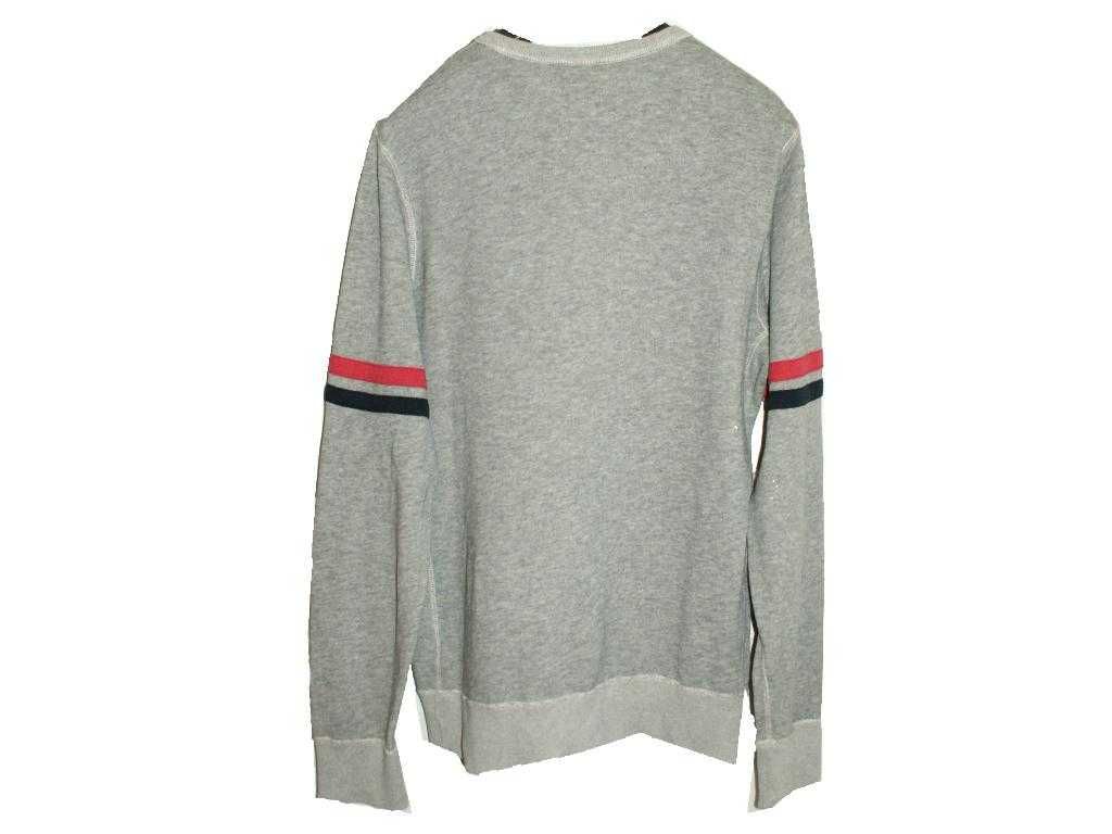 Abercrombie & Fitch koszulka męska szara longsleeve logo L