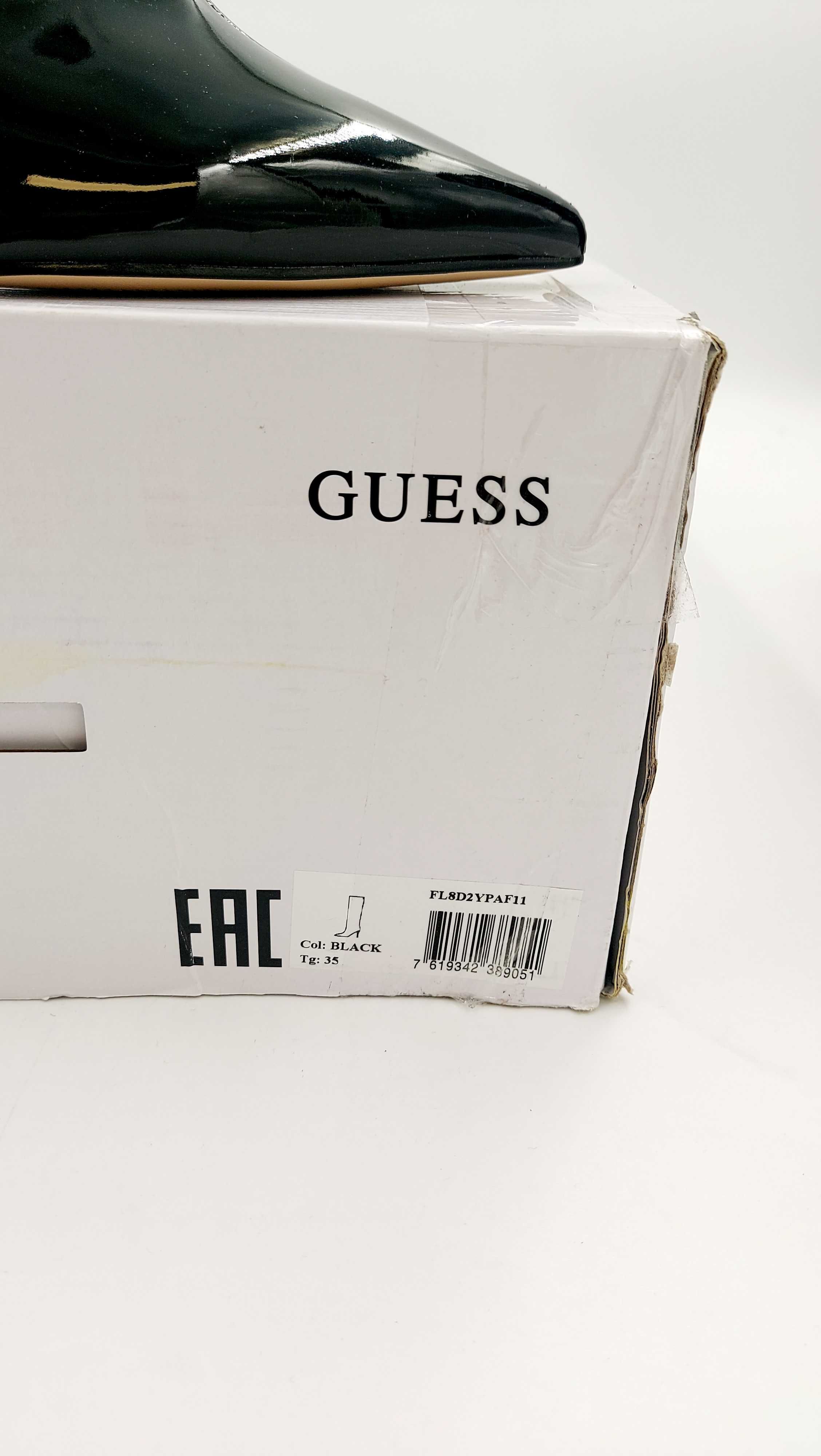 GUESS STIVALETTO kozaki błyszczące R.35 GU71M