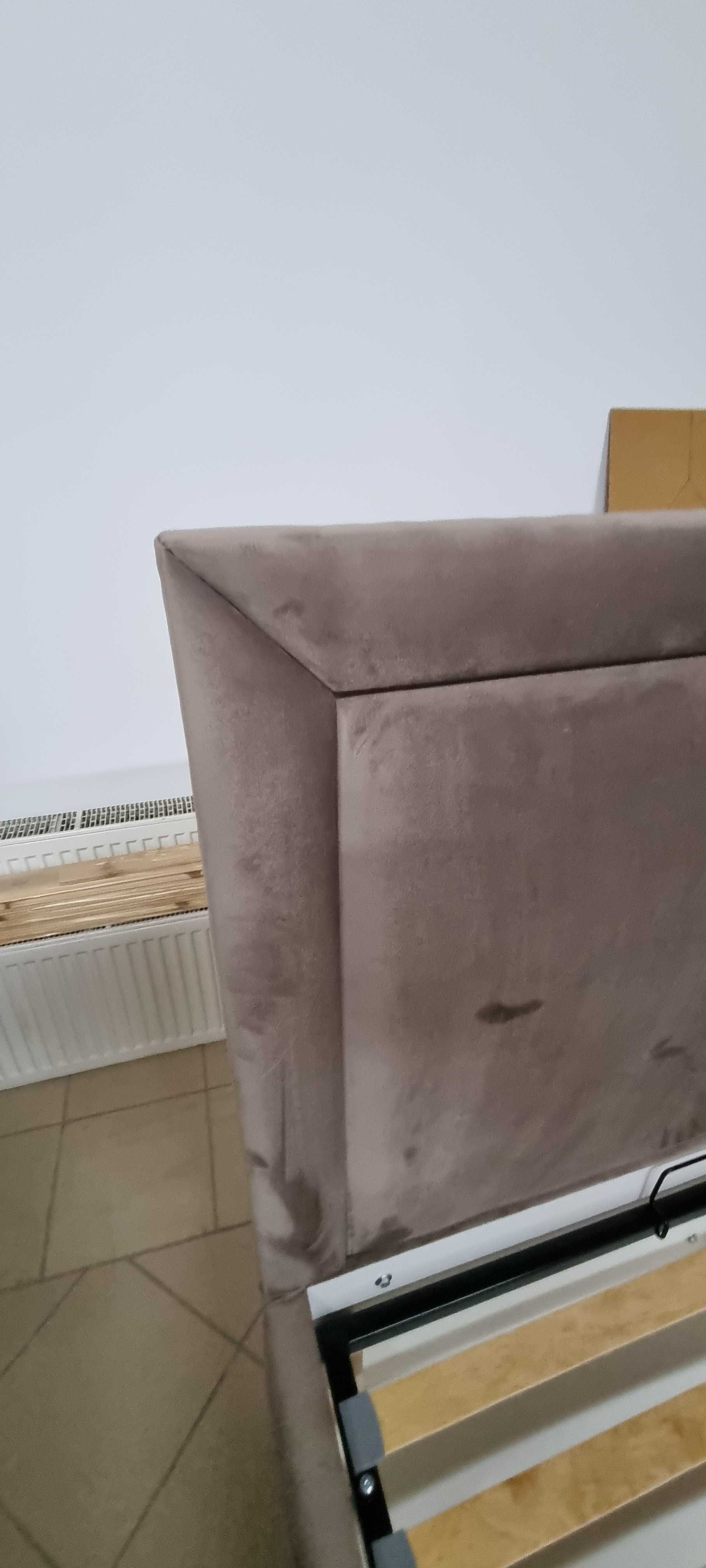 Łóżko sypialniane tapicerowane materac 160 sypialnia łoże