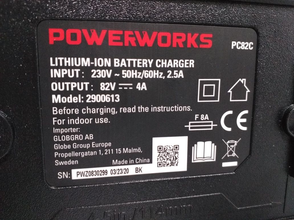 Зарядний пристрій зарядка greenworks 82v GC82C powerworks PC82C