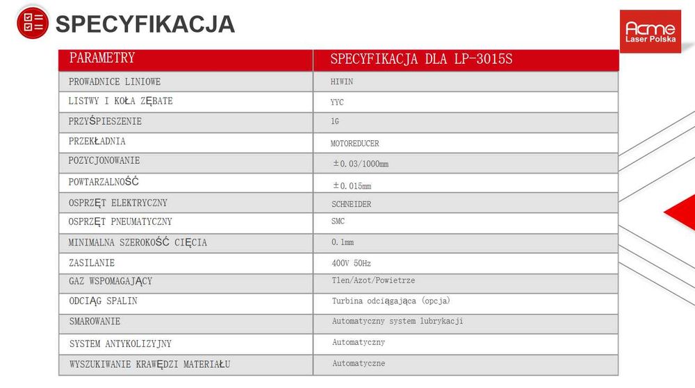 Wycinarka laserowa  o mocy 3 KW, kompresor BG20APM i spawarka 1,5kW