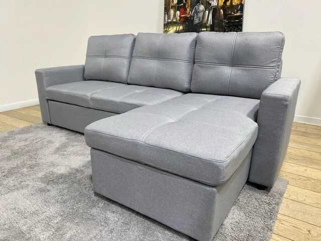 Liquidação Chaise longue sofá-cama com arrumação, portes grátis