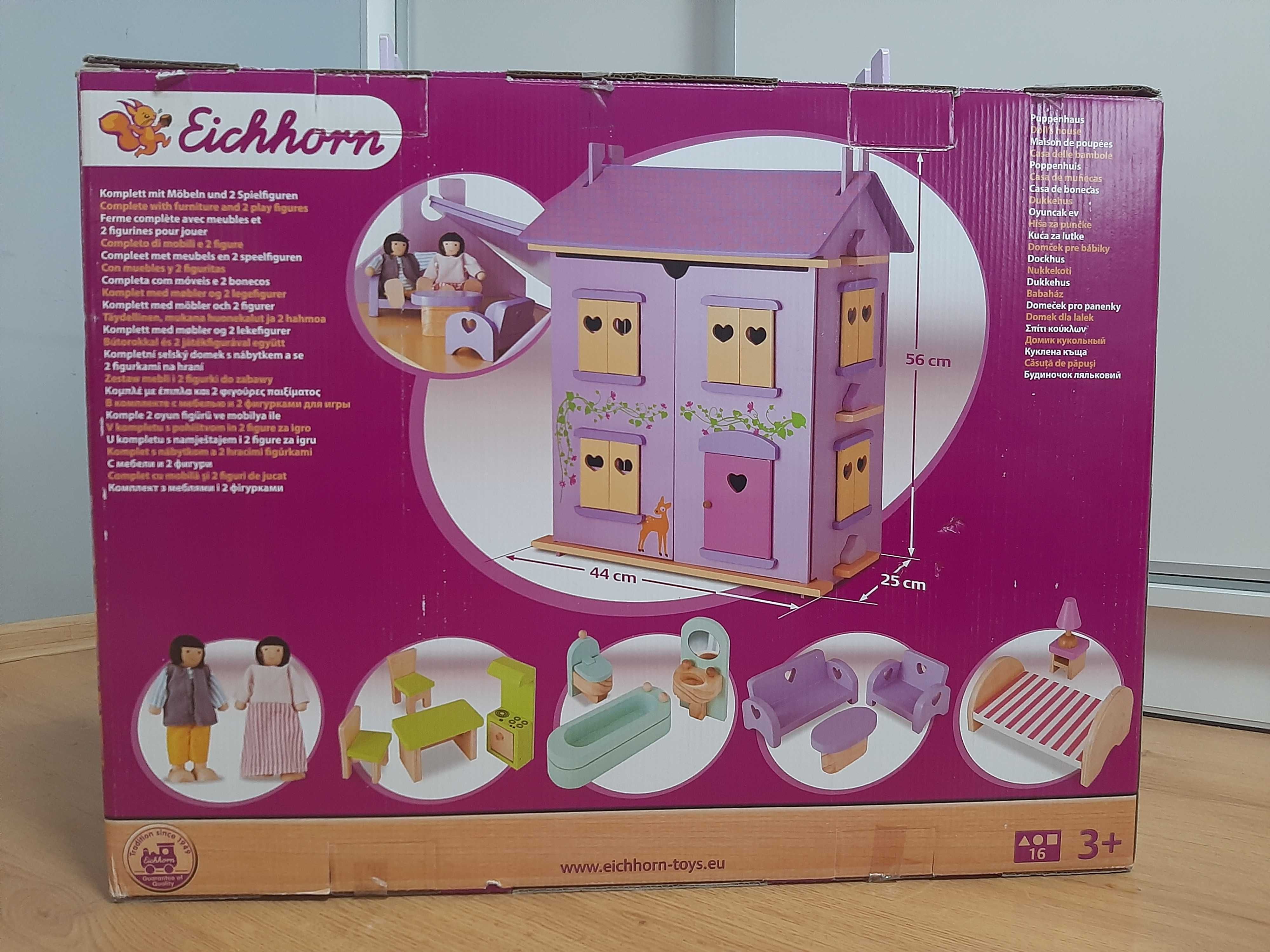 Domek dla lalek drewniany Eichhorn + Gratis