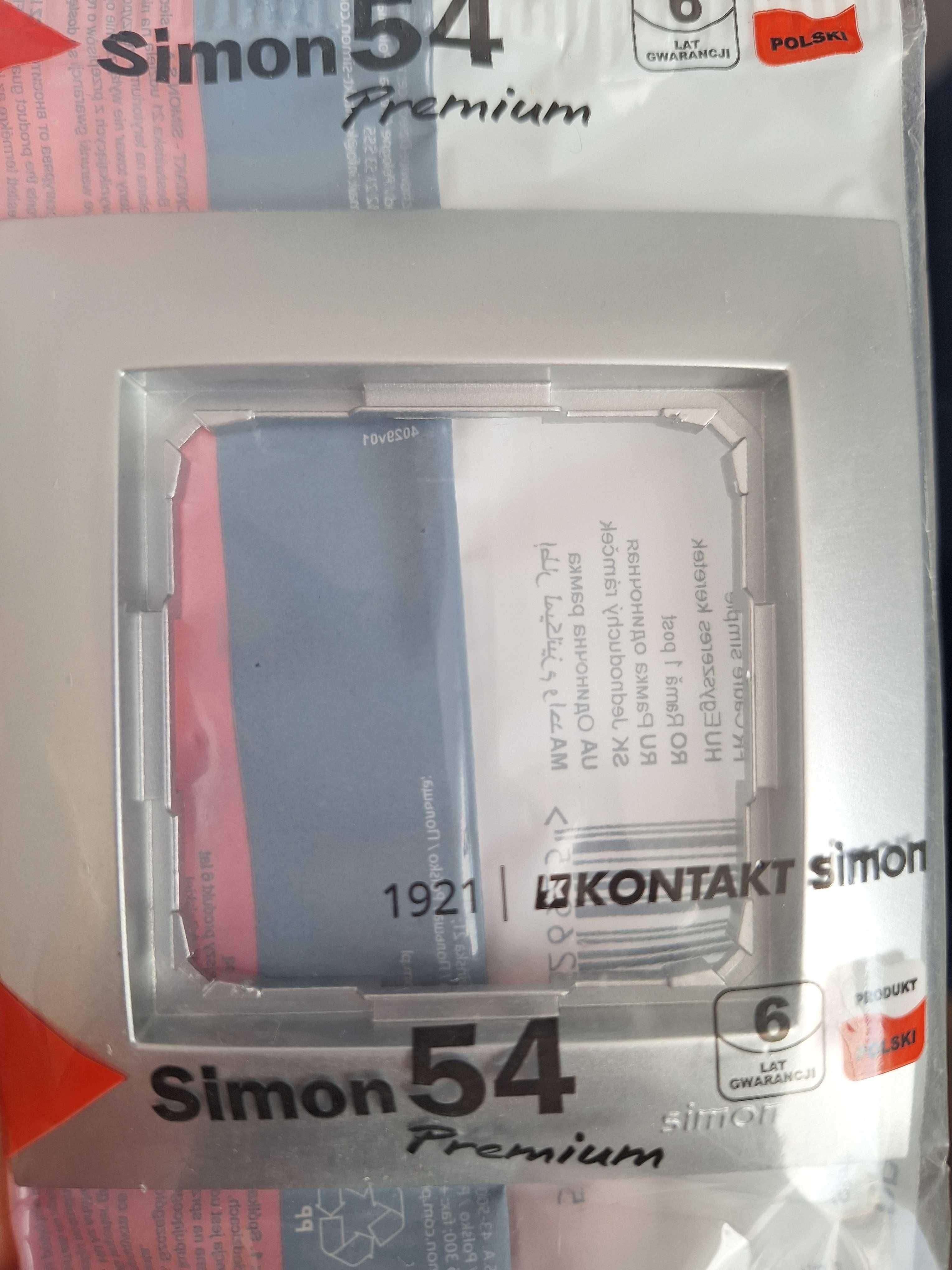 Ramka Simon 54 srebrna pojedyncza podwójna