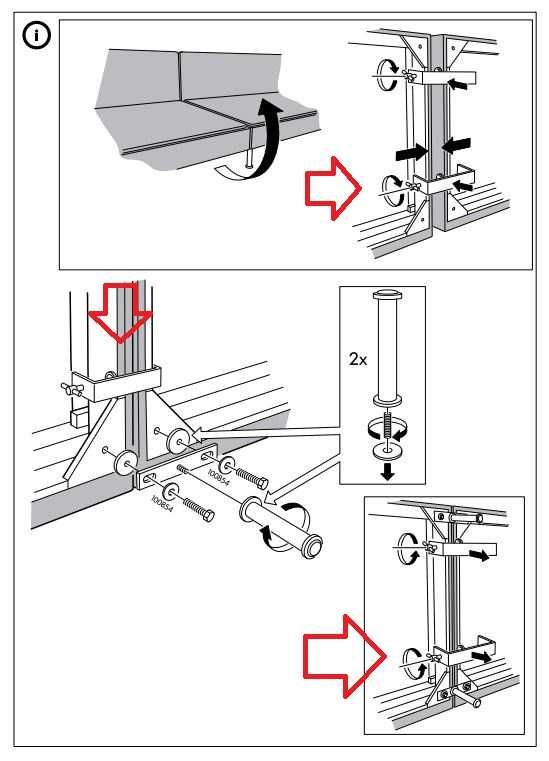 IKEA SÖDERHAMN / oryginalny łącznik modułów / sekcji sofy - 2 szt.