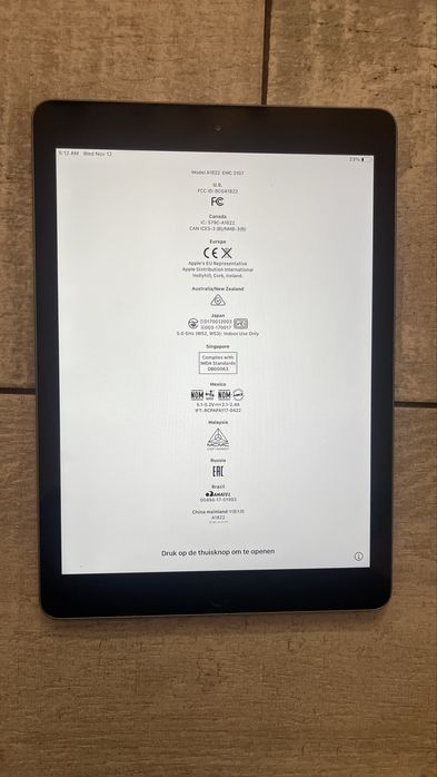 Ipad 5th gen a1822 на запчастини