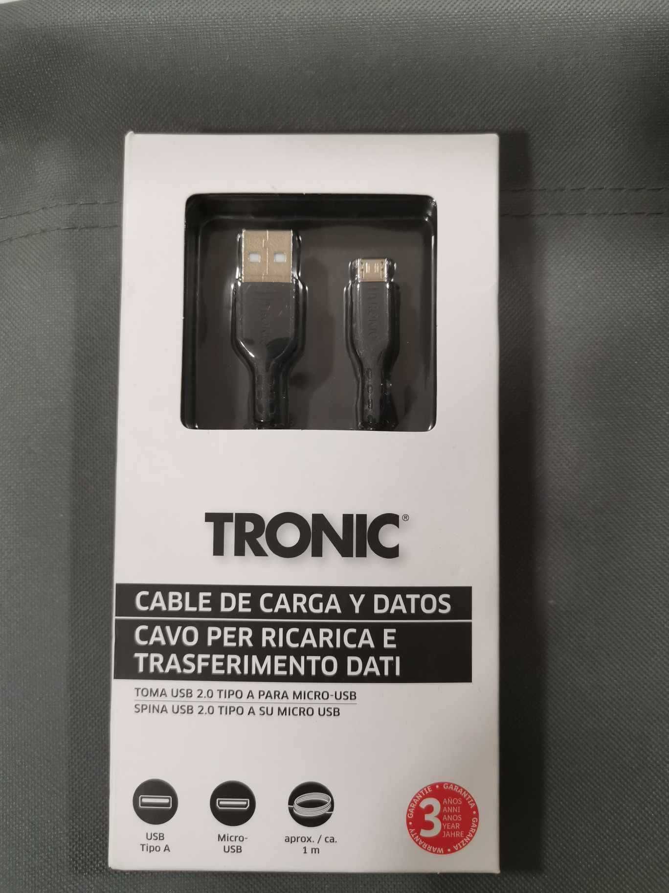 TRONIC Kabel do ładowania i transmisji danych USB czarny