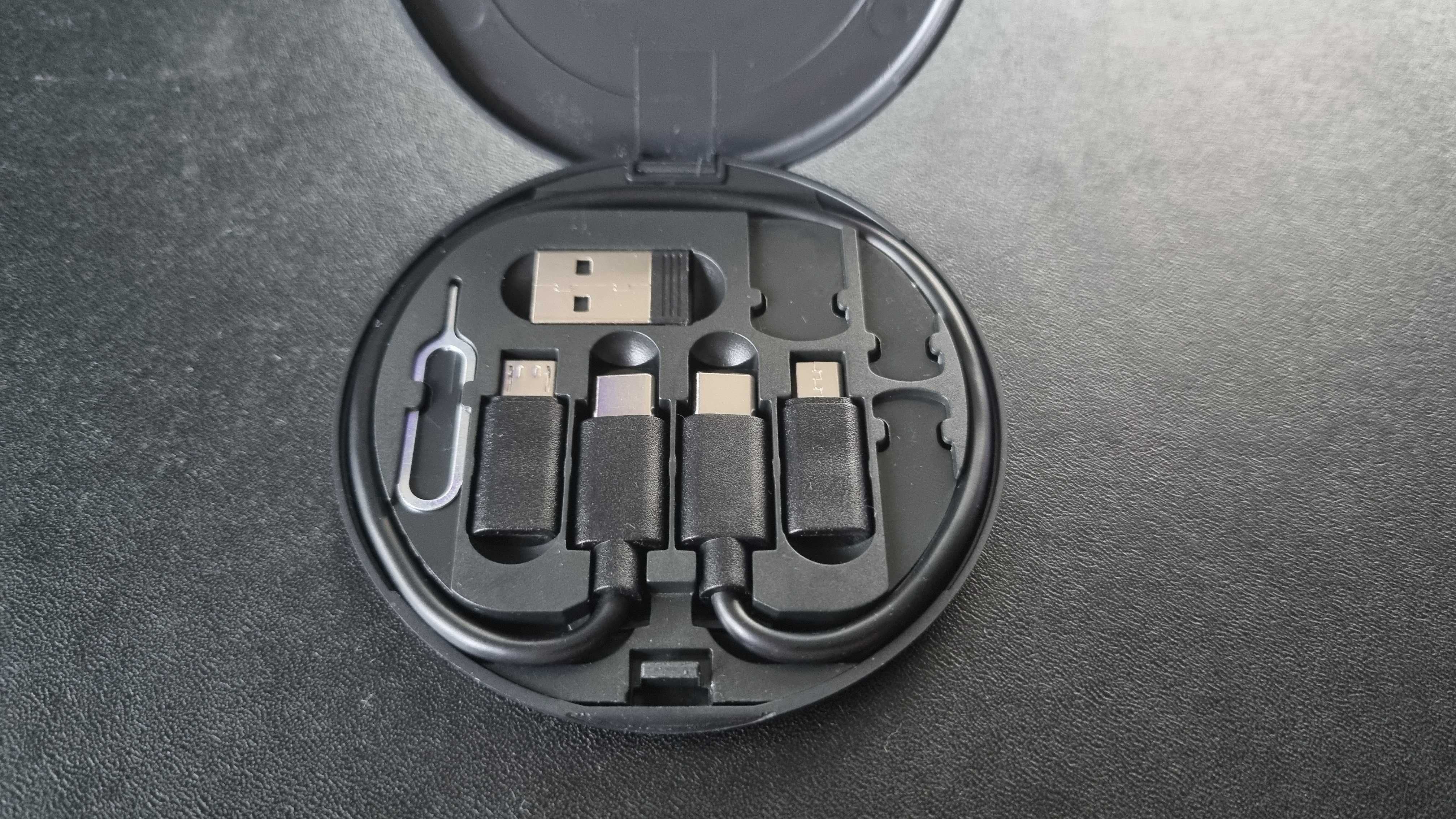 Multi zestaw z kablem USB-C + adapter USB-A + 2x Micro USB + Pin