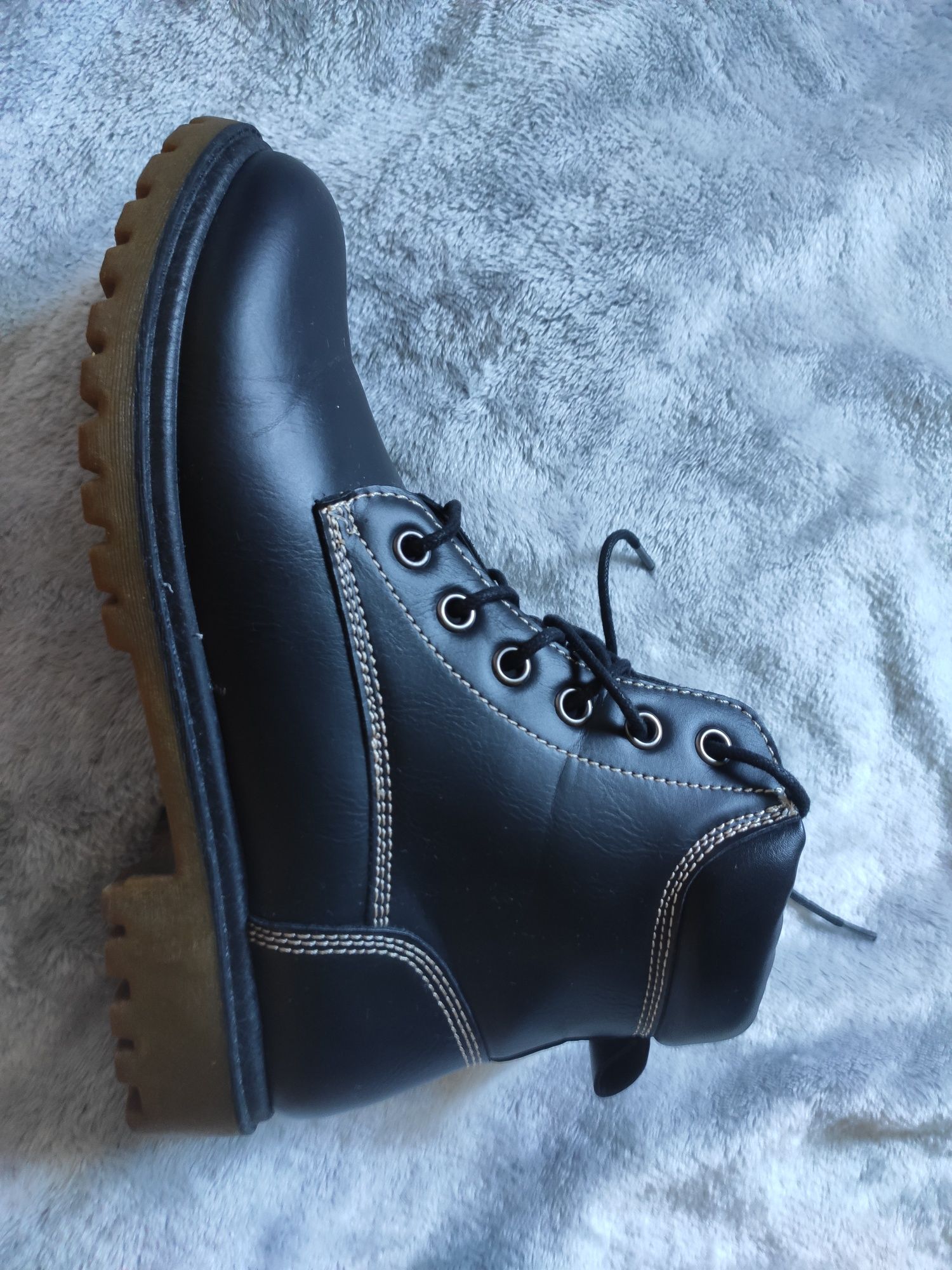 Czarne buty jesień/zima Deichmann rozmiar 36, wkładka 23cm