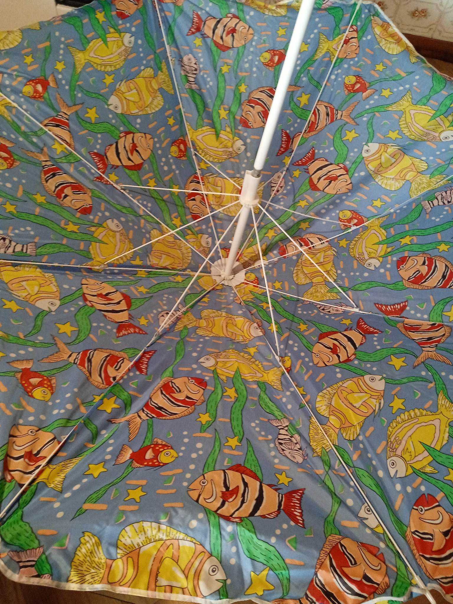 Parasol plażowy/zewnętrzny śr. 150 cm we wzory