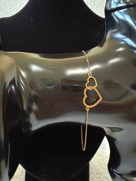 Złota bransoletka damska 333 • 18,5 cm • Delikatna i elegancka