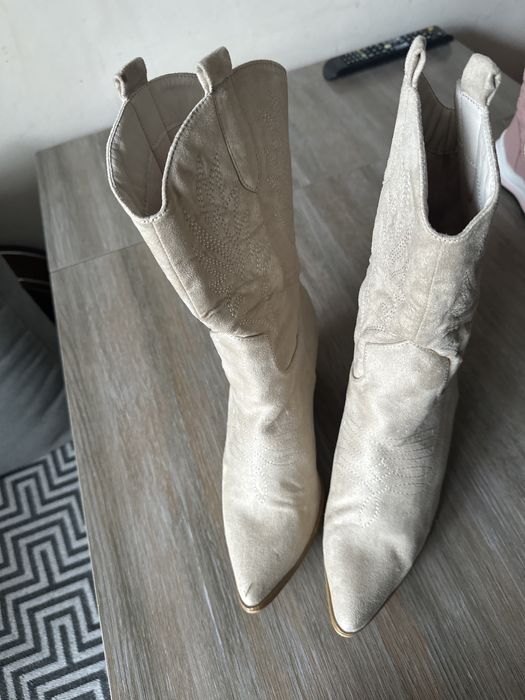 Бежеві текстильні казаки 39(25 см)